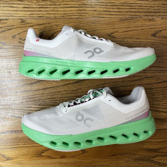 On Cloud Cloudsurfer Next Shoes Wolf Honeydew White Green Mens Size 11 12 14 main image 6
